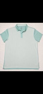 HEAD Golf Men's XL Green Solid Short Sleeve Collared Polo Shirt
